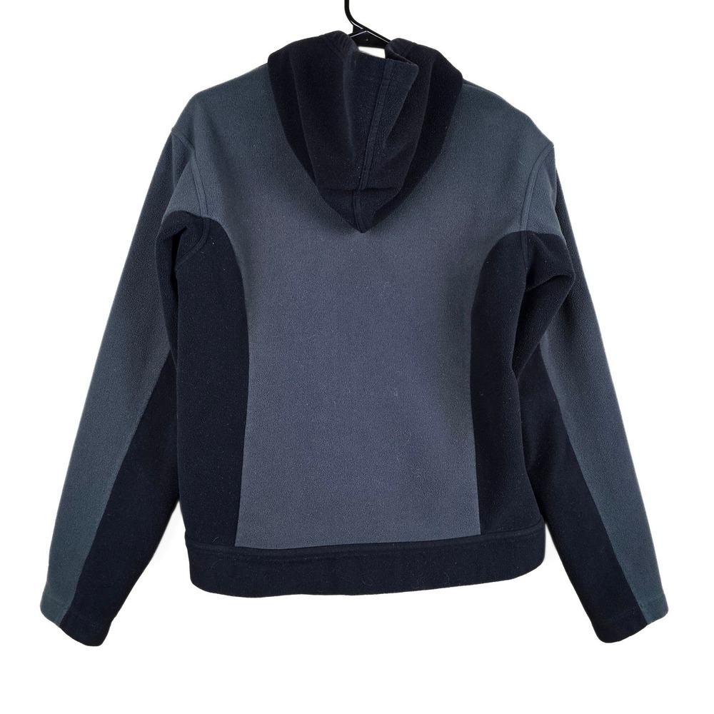 Patagonia Women's Full Zip‎ Fleece Hoodie Gray Black Jacket Activewear Medium - Picture 2 of 9